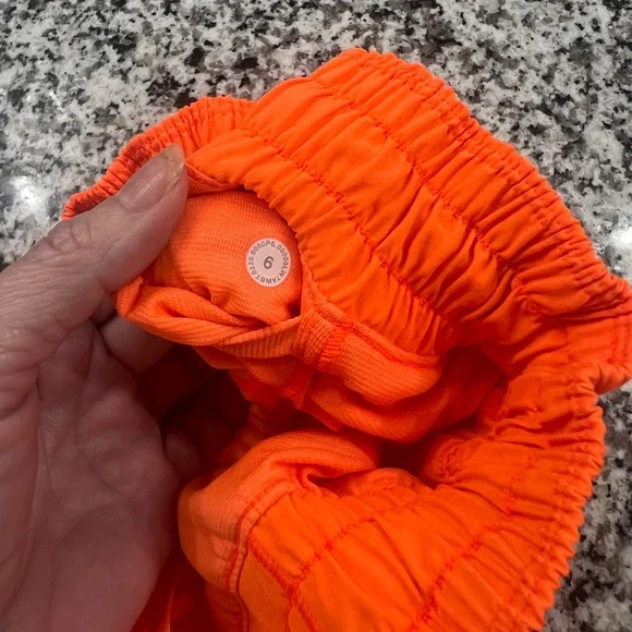 Lululemon Athletica Bright Orange Athletic Shorts - Picture 7 of 8